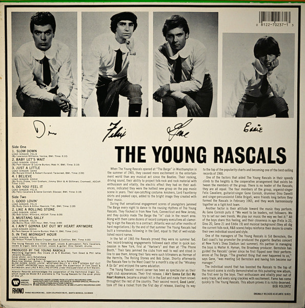The Young Rascals - The Young Rascals | Rhino Records (RNLP 70237) - 2 The Young Rascals - The Young Rascals | Rhino Records (RNLP 70237) - 2