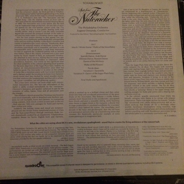Pyotr Ilyich Tchaikovsky , Eugene Ormandy , The Philadelphia Orchestra - Suite From The Nutcracker | RCA Red Seal (ARD1- 0027) - 2