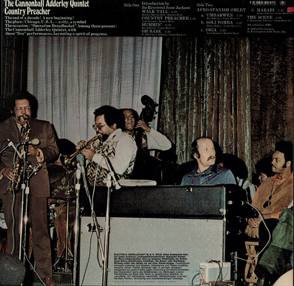 The Cannonball Adderley Quintet - Country Preacher | Capitol Records (1 C 062 80 411) - 4