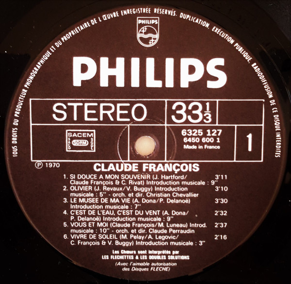 Claude François - Claude François | Philips (6325 127) - 3 Claude François - Claude François | Philips (6325 127) - 3