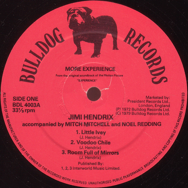 Jimi Hendrix Accompanied By Mitch Mitchell And Noel Redding - More Experience (Volume Two) | Bulldog Records (BDL 4003) - 3 Jimi Hendrix Accompanied By Mitch Mitchell And Noel Redding - More Experience (Volume Two) | Bulldog Records (BDL 4003) - 3