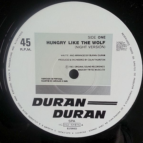 Duran Duran - Hungry Like The Wolf | Valentim De Carvalho (11C 052-64876) - 3
