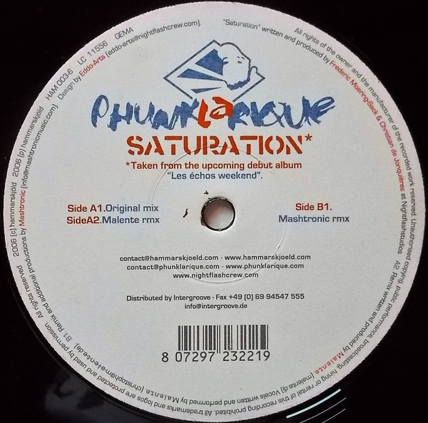 Phunklarique - Saturation | Hammarskjöld (HAM 003-6) - 4