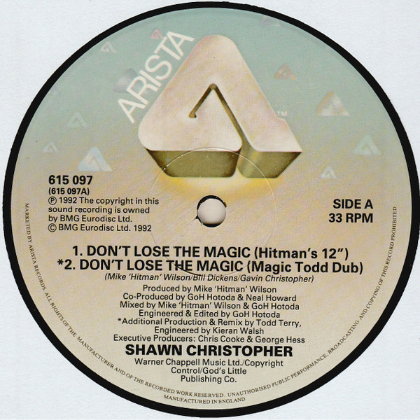 Shawn Christopher - Don't Lose The Magic | Arista (615 097) - 3 Shawn Christopher - Don't Lose The Magic | Arista (615 097) - 3