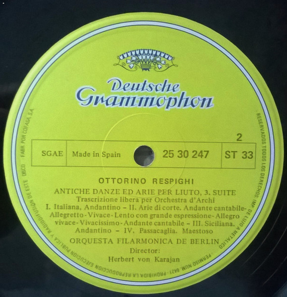 Tomaso Albinoni • Johann Pachelbel • Luigi Boccherini • Ottorino Respighi • Berliner Philharmoniker • Herbert Von Karajan - Adagio | Deutsche Grammophon (2530 247) - 4 Tomaso Albinoni • Johann Pachelbel • Luigi Boccherini • Ottorino Respighi • Berliner Philharmoniker • Herbert Von Karajan - Adagio | Deutsche Grammophon (2530 247) - 4