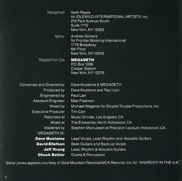 Megadeth - So Far, So Good... So What! | Capitol Records (CDP 7 48148 2) - 4