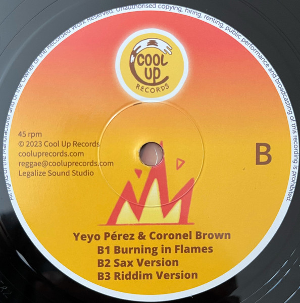 Yeyo Perez & Coronel Brown - King Inna Di Ring / Burning In Flames | Cool Up Records (COOLUP12007) - 4