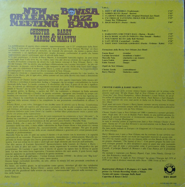 Bovisa New Orleans Jazz Band , Chester Zardis , Barry Martyn - New Orleans Meeting | Rusty Records (RRS 40449) - 2 Bovisa New Orleans Jazz Band , Chester Zardis , Barry Martyn - New Orleans Meeting | Rusty Records (RRS 40449) - 2