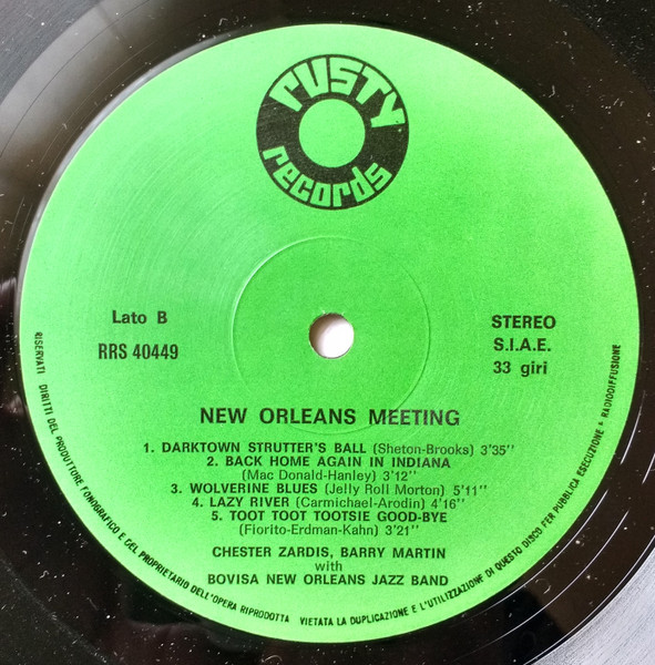 Bovisa New Orleans Jazz Band , Chester Zardis , Barry Martyn - New Orleans Meeting | Rusty Records (RRS 40449) - 4 Bovisa New Orleans Jazz Band , Chester Zardis , Barry Martyn - New Orleans Meeting | Rusty Records (RRS 40449) - 4