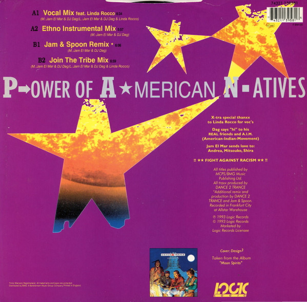 Dance 2 Trance - P.ower Of A.merican N.atives | Logic Records (74321 139581) - 2 Dance 2 Trance - P.ower Of A.merican N.atives | Logic Records (74321 139581) - 2