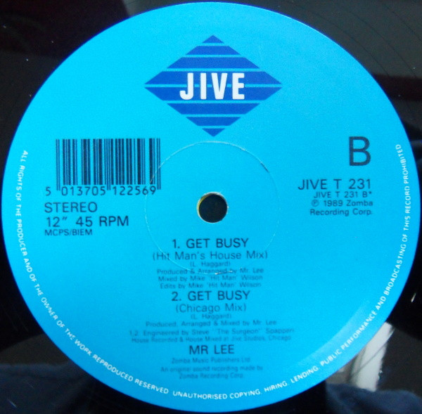 Mr. Lee - Get Busy | Jive (JIVE T 231) - 3