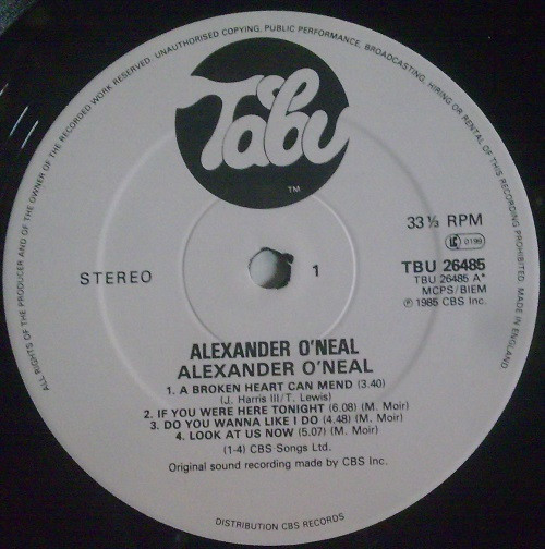 Alexander O'Neal - Alexander O'Neal | Tabu Records (TBU 26485) - 3 Alexander O'Neal - Alexander O'Neal | Tabu Records (TBU 26485) - 3