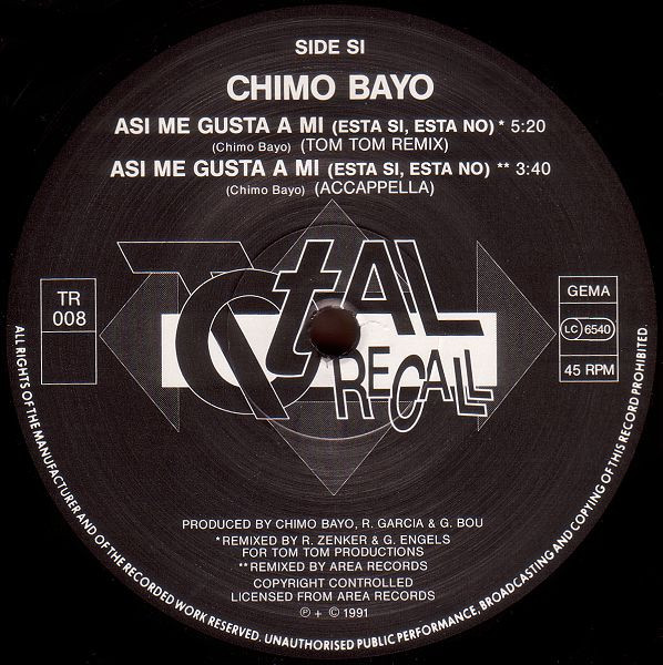 Chimo Bayo - Asi Me Gusta A Mi (Tom Tom Remix) | Total Recall (TR 008) - 3