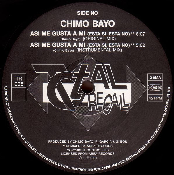 Chimo Bayo - Asi Me Gusta A Mi (Tom Tom Remix) | Total Recall (TR 008) - 4
