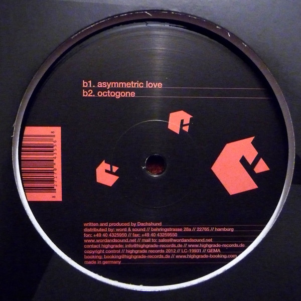Dachshund - Extensive Forms EP | Highgrade Records (Highgrade 109) - main Dachshund - Extensive Forms EP | Highgrade Records (Highgrade 109) - main