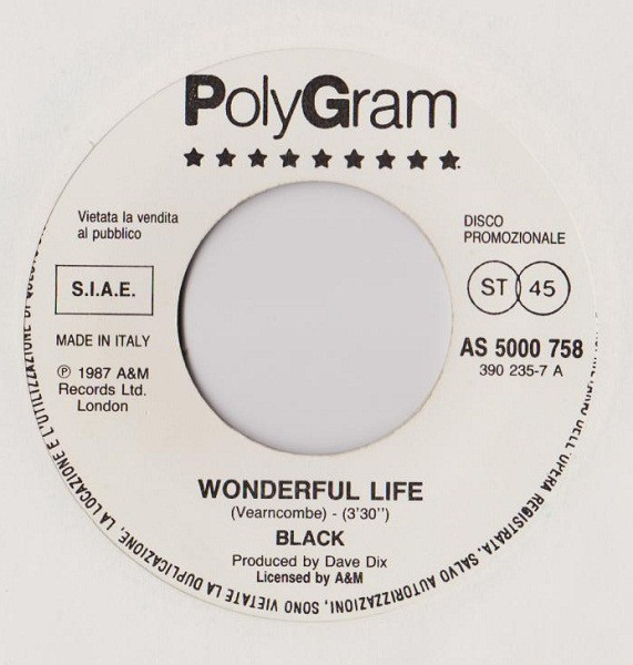Roger Hodgson / Black - Hai Hai / Wonderful Life | Polygram (AS 5000 758) - 2