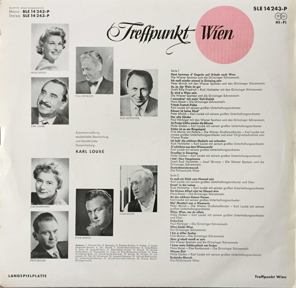 Various - Treffpunkt Wien | Telefunken (SLE 14 243-P) - 2 Various - Treffpunkt Wien | Telefunken (SLE 14 243-P) - 2
