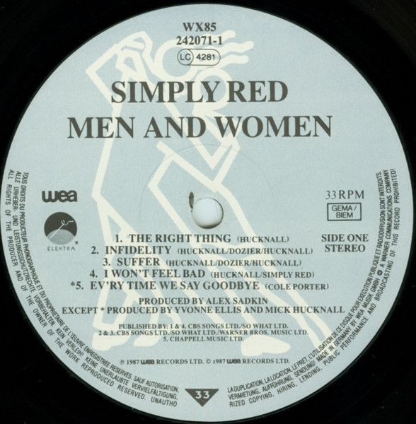 Simply Red - Men And Women | Elektra (242071-1) - 3 Simply Red - Men And Women | Elektra (242071-1) - 3