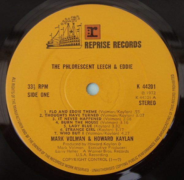 Mark Volman And Howard Kaylan - The Phlorescent Leech & Eddie | Reprise Records (K44201) - 3