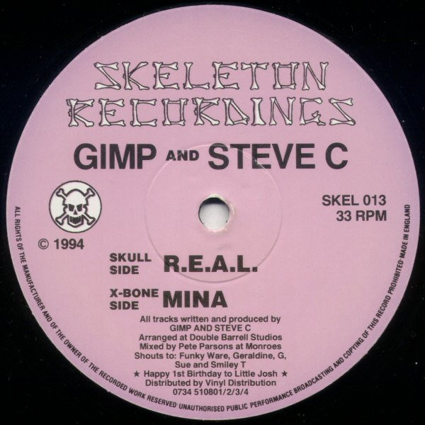Gimp And Steve C - R.E.A.L. / Mina | Skeleton Recordings (SKEL 013) - main