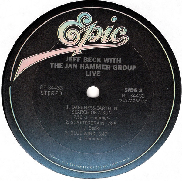 Jeff Beck With The Jan Hammer Group - Live | Epic (PE 34433) - 4 Jeff Beck With The Jan Hammer Group - Live | Epic (PE 34433) - 4