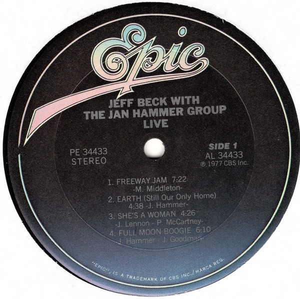 Jeff Beck With The Jan Hammer Group - Live | Epic (PE 34433) - 3 Jeff Beck With The Jan Hammer Group - Live | Epic (PE 34433) - 3