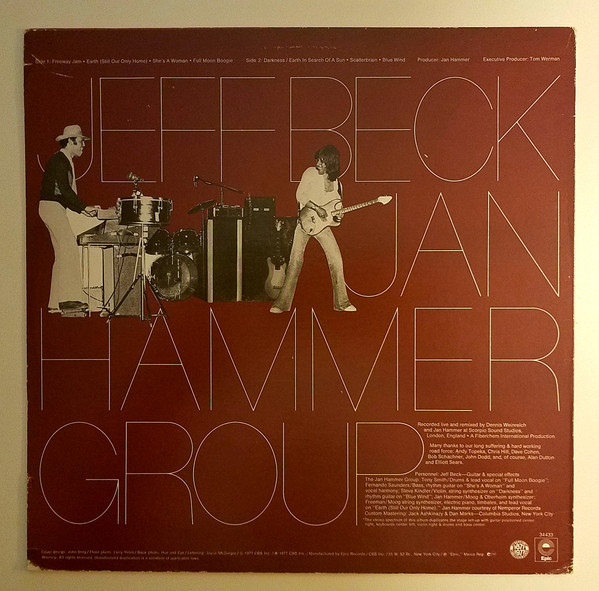 Jeff Beck With The Jan Hammer Group - Live | Epic (PE 34433) - 2 Jeff Beck With The Jan Hammer Group - Live | Epic (PE 34433) - 2