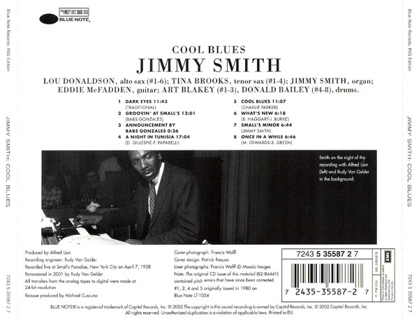 Jimmy Smith - Cool Blues | Blue Note (7243 5 35587 2 7) - 2