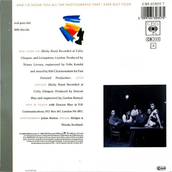 Deacon Blue - Real Gone Kid | CBS (CBS 653035 7) - 2