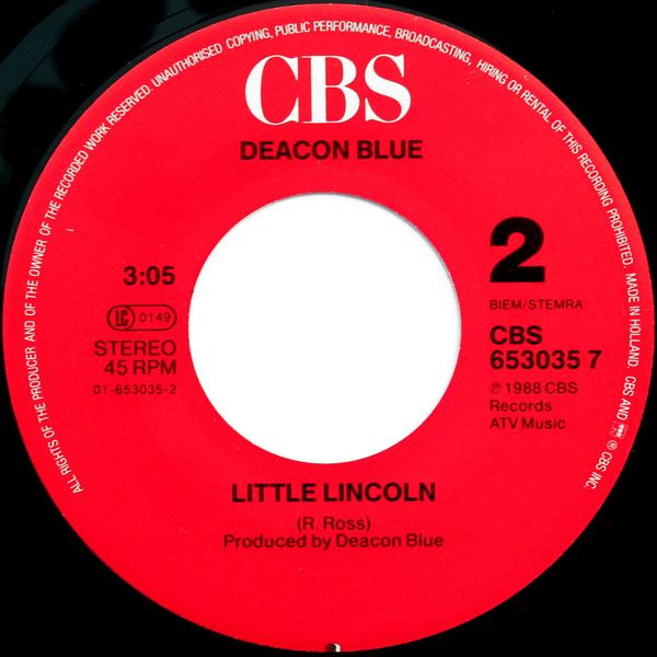 Deacon Blue - Real Gone Kid | CBS (CBS 653035 7) - 4