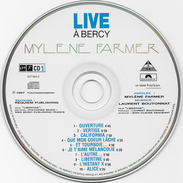 Mylène Farmer - Live À Bercy | Polydor (537 064 - 2) - 3