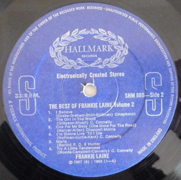 Frankie Laine - The Best Of Frankie Laine Vol.2 | Hallmark Records (SHM 889) - 4 Frankie Laine - The Best Of Frankie Laine Vol.2 | Hallmark Records (SHM 889) - 4