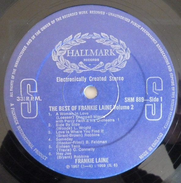 Frankie Laine - The Best Of Frankie Laine Vol.2 | Hallmark Records (SHM 889) - 3 Frankie Laine - The Best Of Frankie Laine Vol.2 | Hallmark Records (SHM 889) - 3