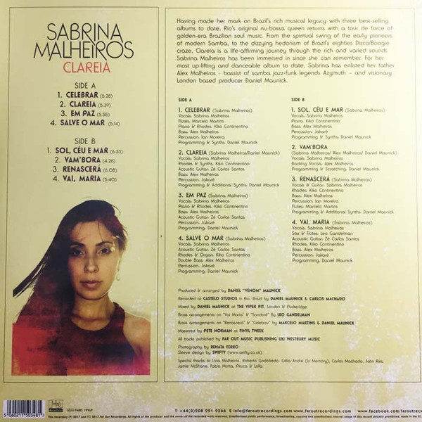 Sabrina Malheiros - Clareia | Far Out Recordings (FARO 199LP) - 2 Sabrina Malheiros - Clareia | Far Out Recordings (FARO 199LP) - 2