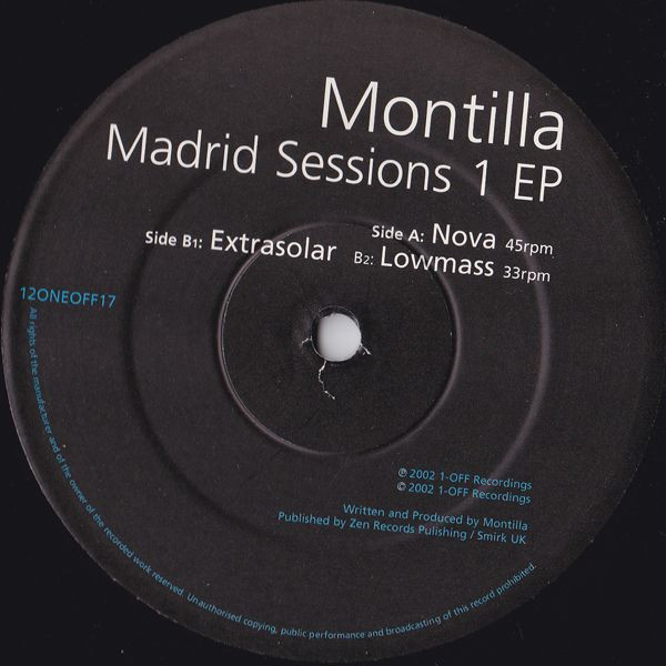 Montilla - Madrid Sessions 1 EP | 1-Off Recordings (12ONEOFF17) - 2