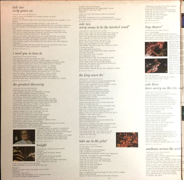 Elton John - Live In Australia (With The Melbourne Symphony Orchestra) | The Rocket Record Company (EJLP 2) - 3