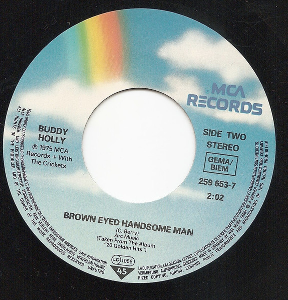 Buddy Holly - Peggy Sue / Brown Eyed Handsome Man | MCA Records (259 653-7 N) - 4
