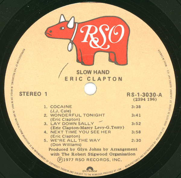 Eric Clapton - Slowhand | RSO (RS-1-3030) - 4