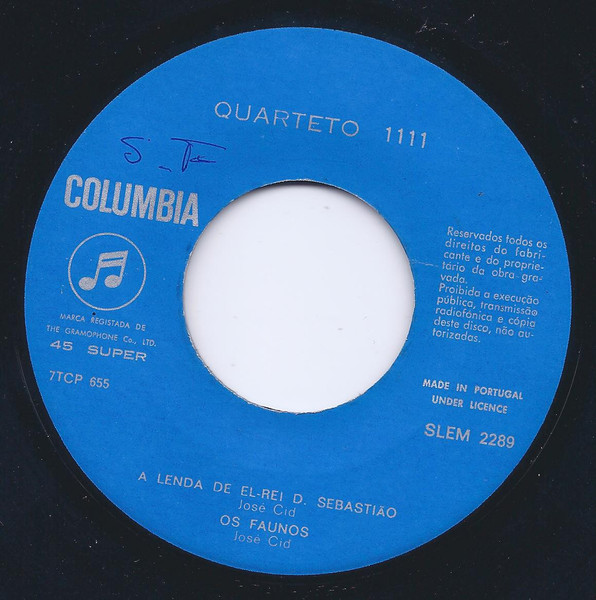 Quarteto 1111 - A Lenda De El-Rei D. Sebastião | Columbia (SLEM 2289) - 3