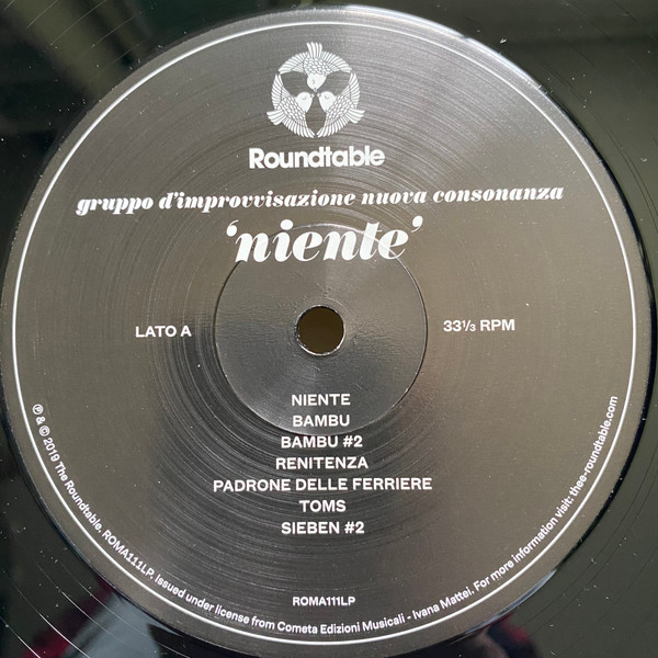 Gruppo di Improvvisazione Nuova Consonanza - Niente LP | The Omni Recording Corporation (ROMA111LP) - 3 Gruppo di Improvvisazione Nuova Consonanza - Niente LP | The Omni Recording Corporation (ROMA111LP) - 3