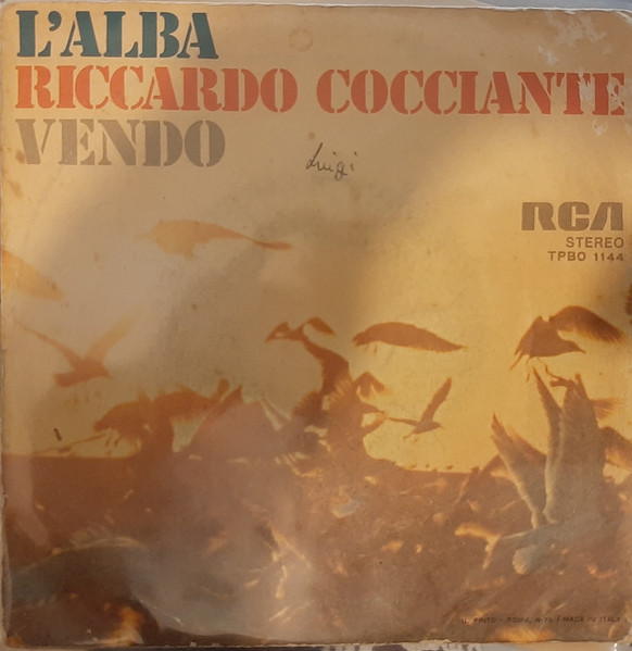 Riccardo Cocciante - L'Alba / Vendo | RCA (TPBO 1144) - 2