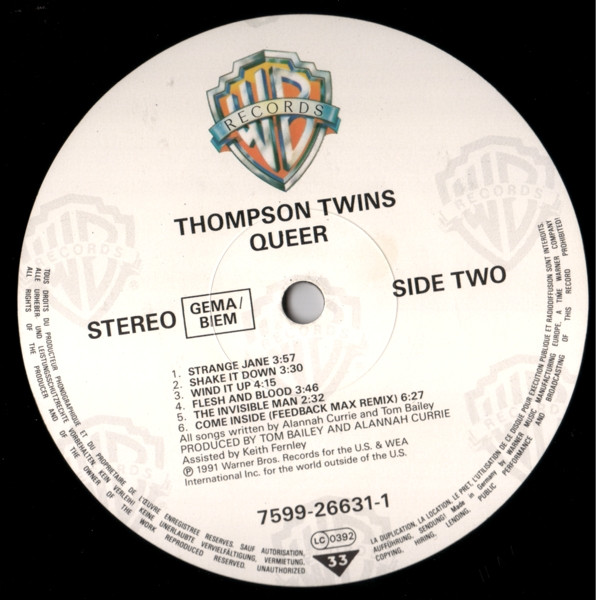 Thompson Twins - Queer | Warner Bros. Records (7599-26631-1) - 4
