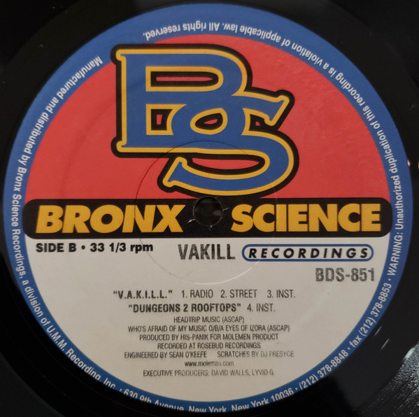 Vakill - Out The Speakers | Bronx Science Recordings (BDS-851) - 4 Vakill - Out The Speakers | Bronx Science Recordings (BDS-851) - 4