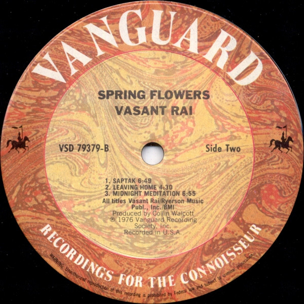 Vasant Rai , Collin Walcott , Paul McCandless , Glen Moore , Dilip Naik - Spring Flowers | Vanguard (VSD-79379) - 4 Vasant Rai , Collin Walcott , Paul McCandless , Glen Moore , Dilip Naik - Spring Flowers | Vanguard (VSD-79379) - 4