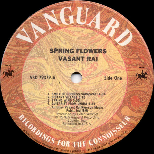 Vasant Rai , Collin Walcott , Paul McCandless , Glen Moore , Dilip Naik - Spring Flowers | Vanguard (VSD-79379) - 3 Vasant Rai , Collin Walcott , Paul McCandless , Glen Moore , Dilip Naik - Spring Flowers | Vanguard (VSD-79379) - 3