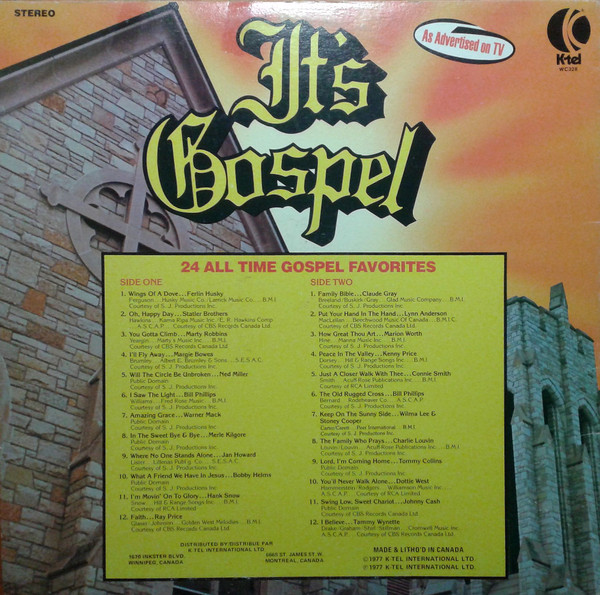 Various - It's Gospel (24 All Time Gospel Favorites) | K-Tel (WC 328) - 2