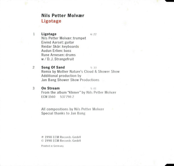 Nils Petter Molvær - Ligotage | ECM Records (ECM 1560 / L) - 2