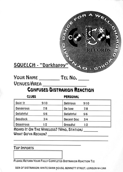 Squelch - Darkhappy / Dynamics | Confusion Records (CON 45) - 4 Squelch - Darkhappy / Dynamics | Confusion Records (CON 45) - 4