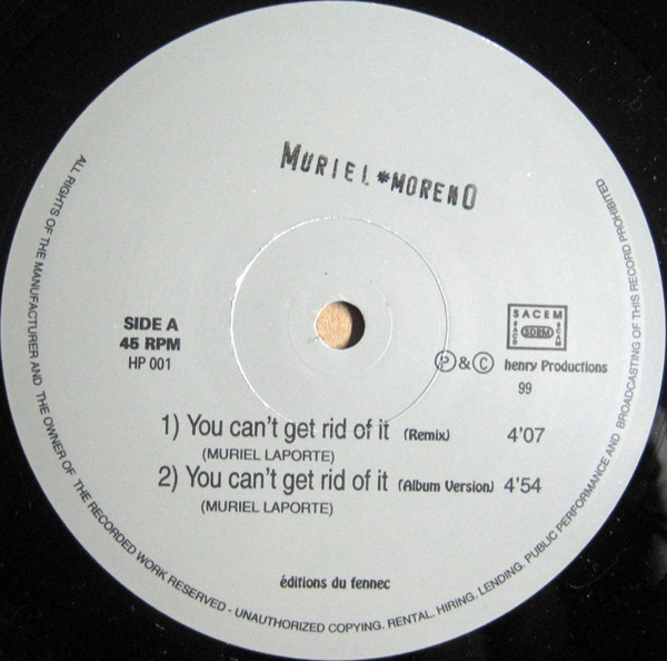 Muriel Moreno - You Can't Get Rid Of It | Henry Productions (HP 001) - 2 Muriel Moreno - You Can't Get Rid Of It | Henry Productions (HP 001) - 2