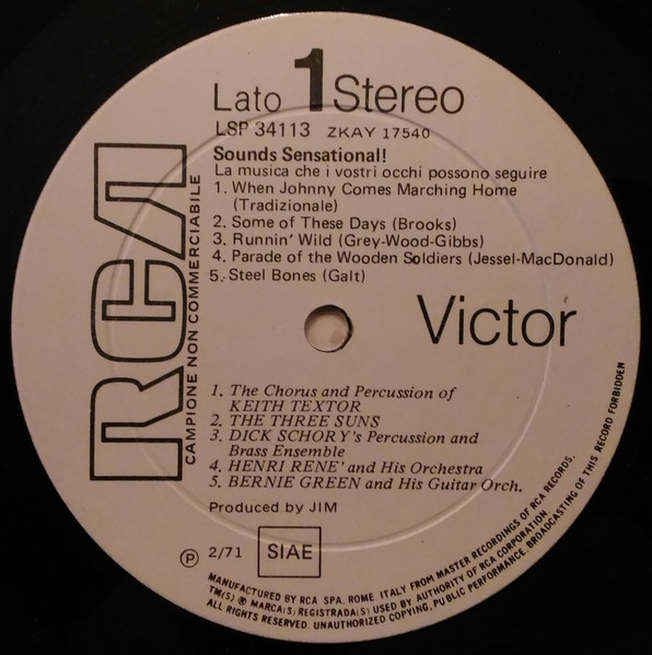 Various - Sounds Sensational! | RCA Victor (LSP 34113) - 3